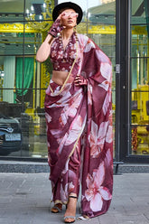 Woven Satin Georgette Silk Saree